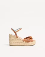Valentino Royal Wedge Kidskin Sandal 100Mm